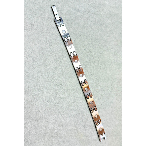 Sabona of London 338 Executive Sport Silber Magnetic 7.5" Bracelet Silver Tone - Picture 3 of 5